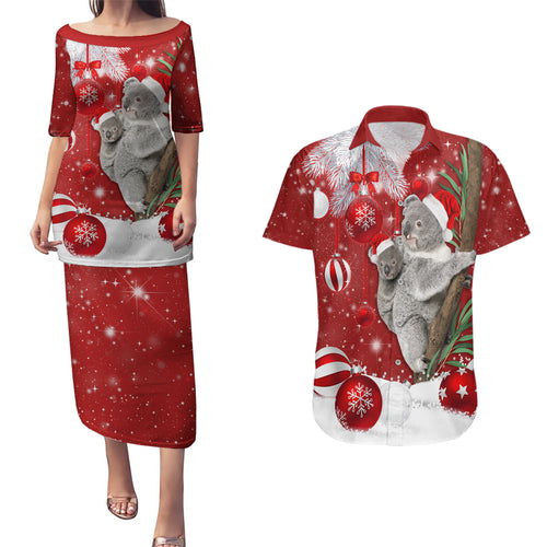 australia-christmas-couples-matching-puletasi-dress-and-hawaiian-shirt-santa-koala-ver02