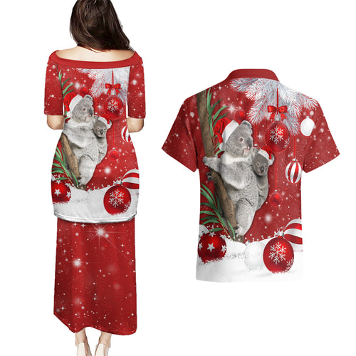 australia-christmas-couples-matching-puletasi-dress-and-hawaiian-shirt-santa-koala-ver02