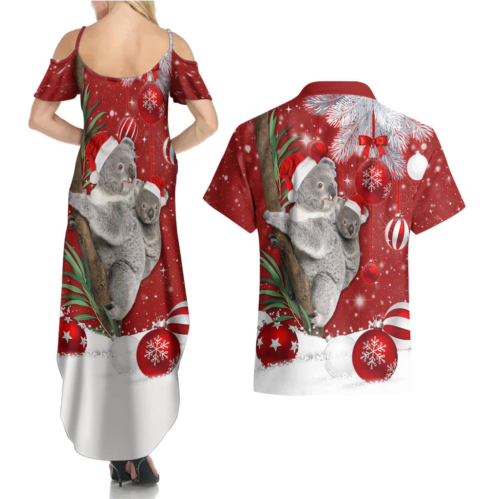 australia-christmas-couples-matching-summer-maxi-dress-and-hawaiian-shirt-santa-koala-ver02