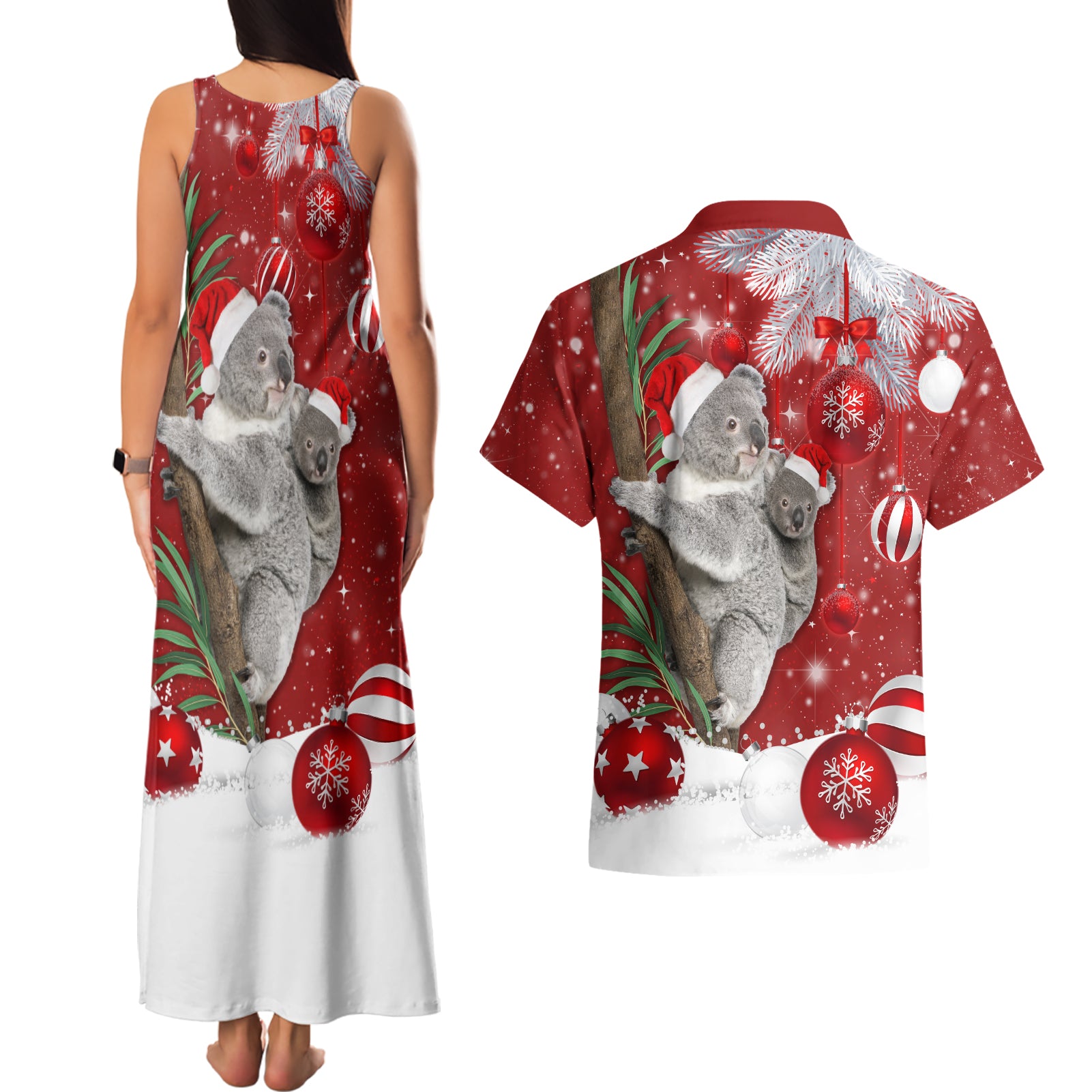 australia-christmas-couples-matching-tank-maxi-dress-and-hawaiian-shirt-santa-koala-ver02