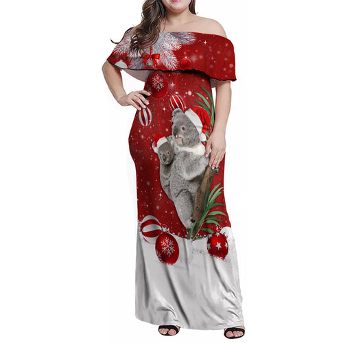 australia-christmas-family-matching-off-shoulder-maxi-dress-and-hawaiian-shirt-santa-koala-ver02