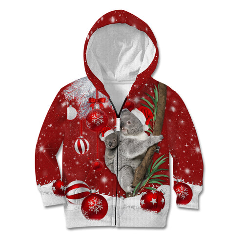 australia-christmas-kid-hoodie-santa-koala-ver02