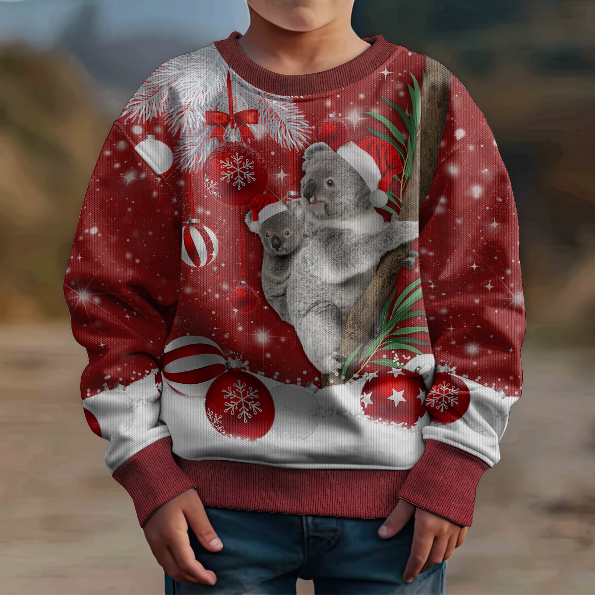 australia-christmas-kid-ugly-christmas-sweater-santa-koala-ver02