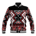 Personalised Taniko Motifs Aotearoa Baseball Jacket Waitangi Kowhaiwhai Kiwi