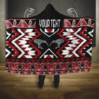 Personalised Taniko Motifs Aotearoa Hooded Blanket Waitangi Kowhaiwhai Kiwi