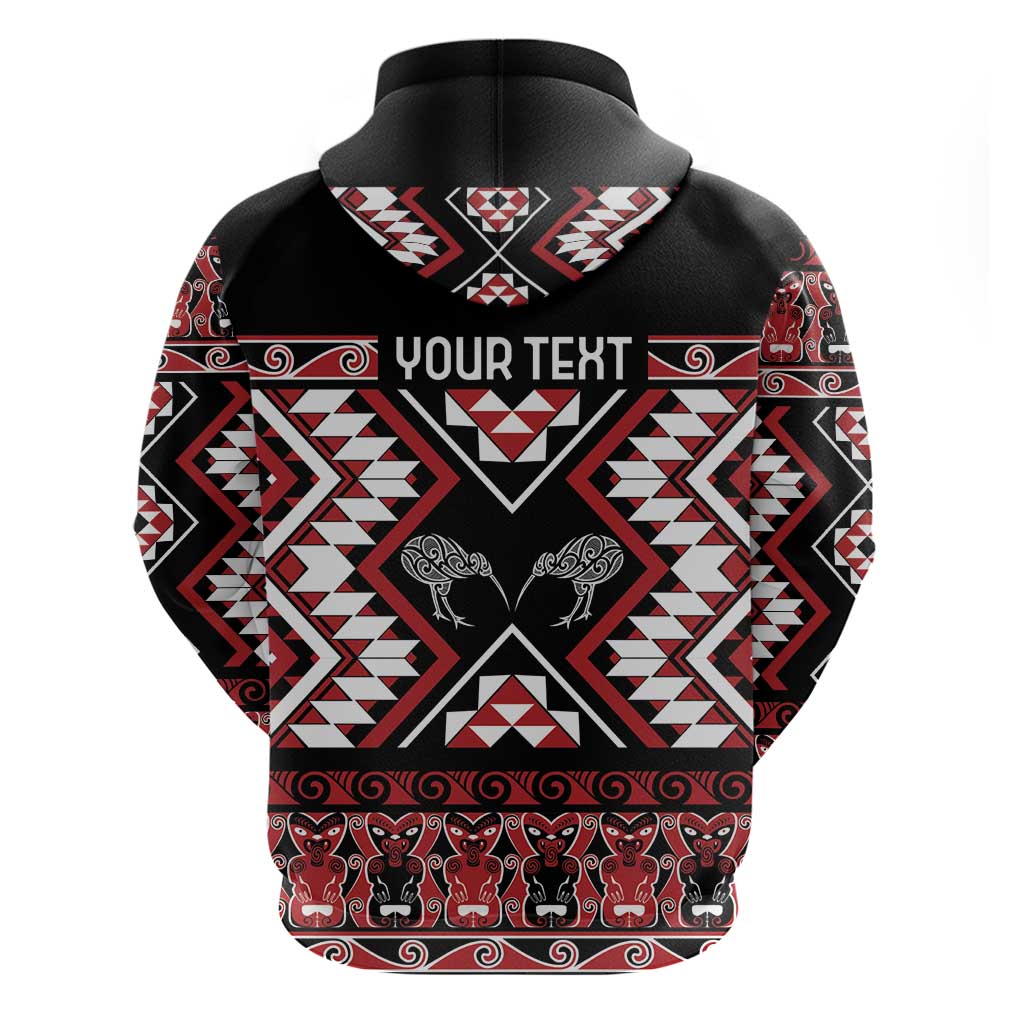 Personalised Taniko Motifs Aotearoa Hoodie Waitangi Kowhaiwhai Kiwi