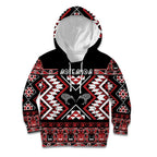 Personalised Taniko Motifs Aotearoa Kid Hoodie Waitangi Kowhaiwhai Kiwi
