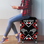 Personalised Taniko Motifs Aotearoa Luggage Cover Waitangi Kowhaiwhai Kiwi