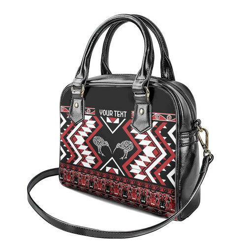 Personalised Taniko Motifs Aotearoa Shoulder Handbag Waitangi Kowhaiwhai Kiwi