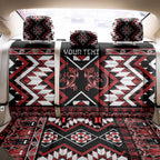 Personalised Aotearoa Waitangi Back Car Seat Cover Taniko Motifs - Mania Gecko