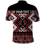Personalised Aotearoa Waitangi Polo Shirt Taniko Motifs - Mania Gecko