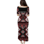Personalised Aotearoa Waitangi Puletasi Taniko Motifs - Mania Gecko