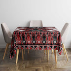 Personalised Aotearoa Waitangi Tablecloth Taniko Motifs - Mania Gecko