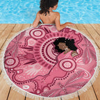 Australia Women's Day Aboriginal Beach Blanket Mother's Love