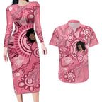 Australia Women's Day Aboriginal Couples Matching Long Sleeve Bodycon Dress and Hawaiian Shirt Mother's Love