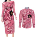 Australia Women's Day Aboriginal Couples Matching Long Sleeve Bodycon Dress and Long Sleeve Button Shirt Mother's Love
