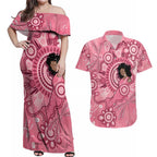 Australia Women's Day Aboriginal Couples Matching Off Shoulder Maxi Dress and Hawaiian Shirt Mother's Love