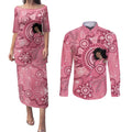 Australia Women's Day Aboriginal Couples Matching Puletasi and Long Sleeve Button Shirt Mother's Love