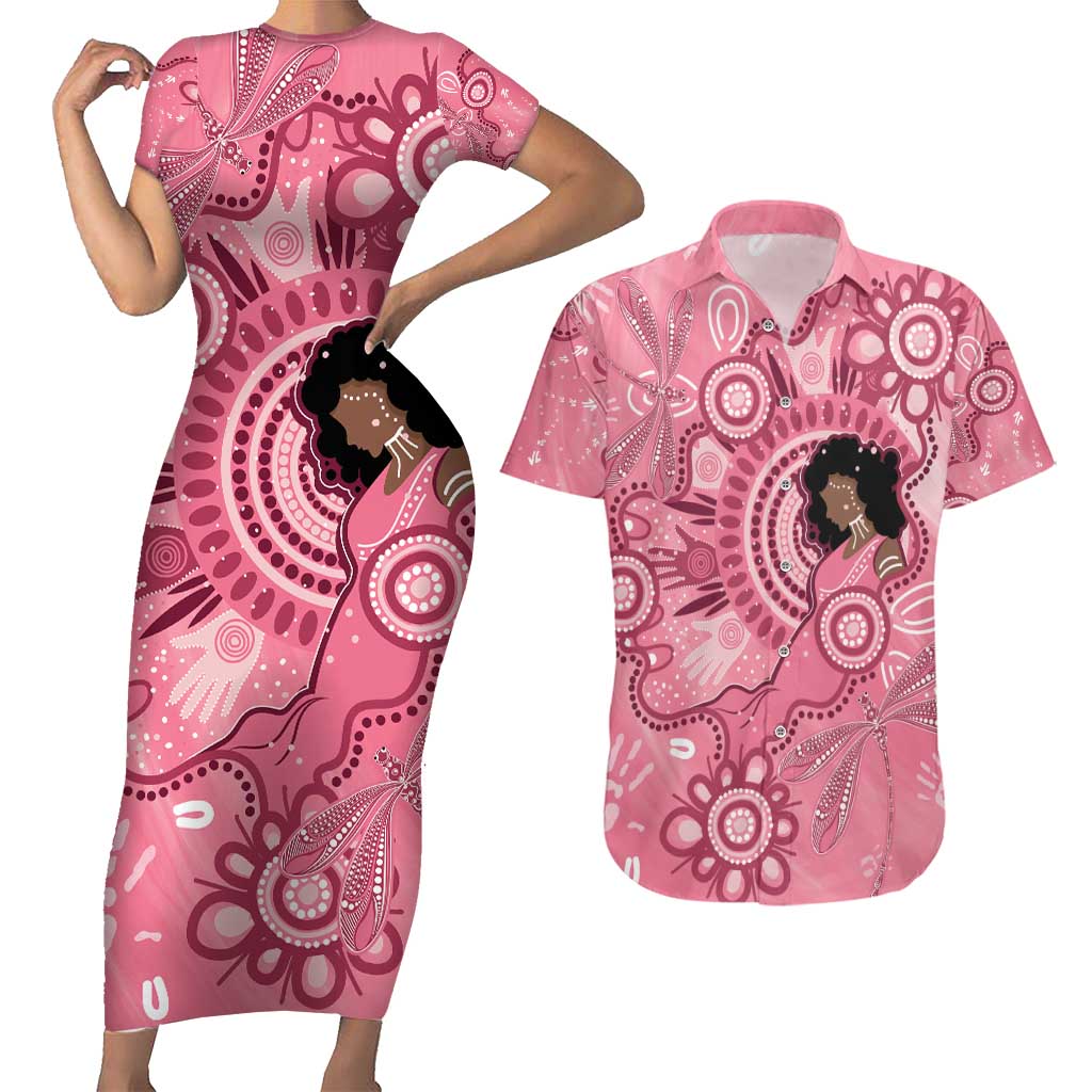 Australia Women's Day Aboriginal Couples Matching Short Sleeve Bodycon Dress and Hawaiian Shirt Mother's Love