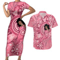 Australia Women's Day Aboriginal Couples Matching Short Sleeve Bodycon Dress and Hawaiian Shirt Mother's Love