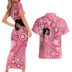 Australia Women's Day Aboriginal Couples Matching Short Sleeve Bodycon Dress and Hawaiian Shirt Mother's Love
