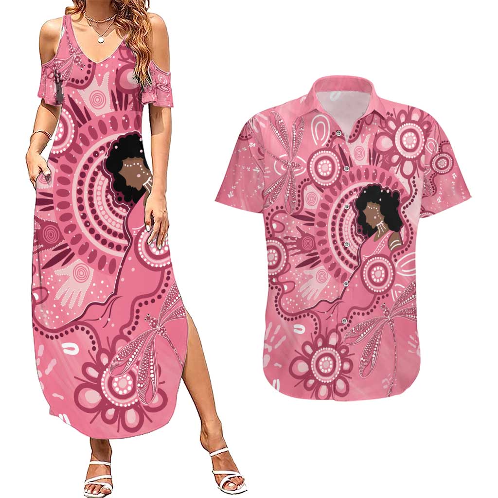 Australia Women's Day Aboriginal Couples Matching Summer Maxi Dress and Hawaiian Shirt Mother's Love