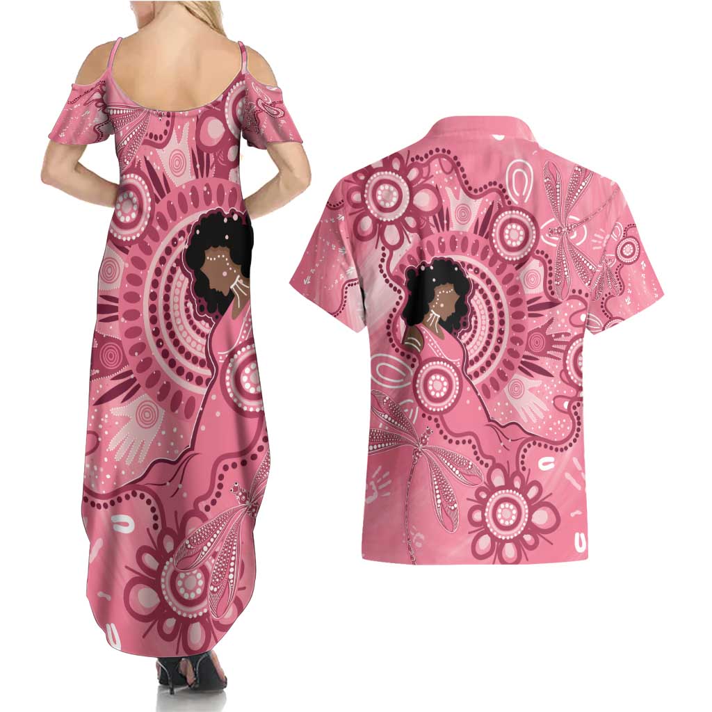 Australia Women's Day Aboriginal Couples Matching Summer Maxi Dress and Hawaiian Shirt Mother's Love