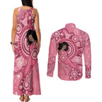 Australia Women's Day Aboriginal Couples Matching Tank Maxi Dress and Long Sleeve Button Shirt Mother's Love