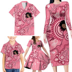 Australia Women's Day Aboriginal Family Matching Long Sleeve Bodycon Dress and Hawaiian Shirt Mother's Love