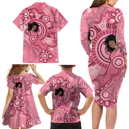 Australia Women's Day Aboriginal Family Matching Long Sleeve Bodycon Dress and Hawaiian Shirt Mother's Love