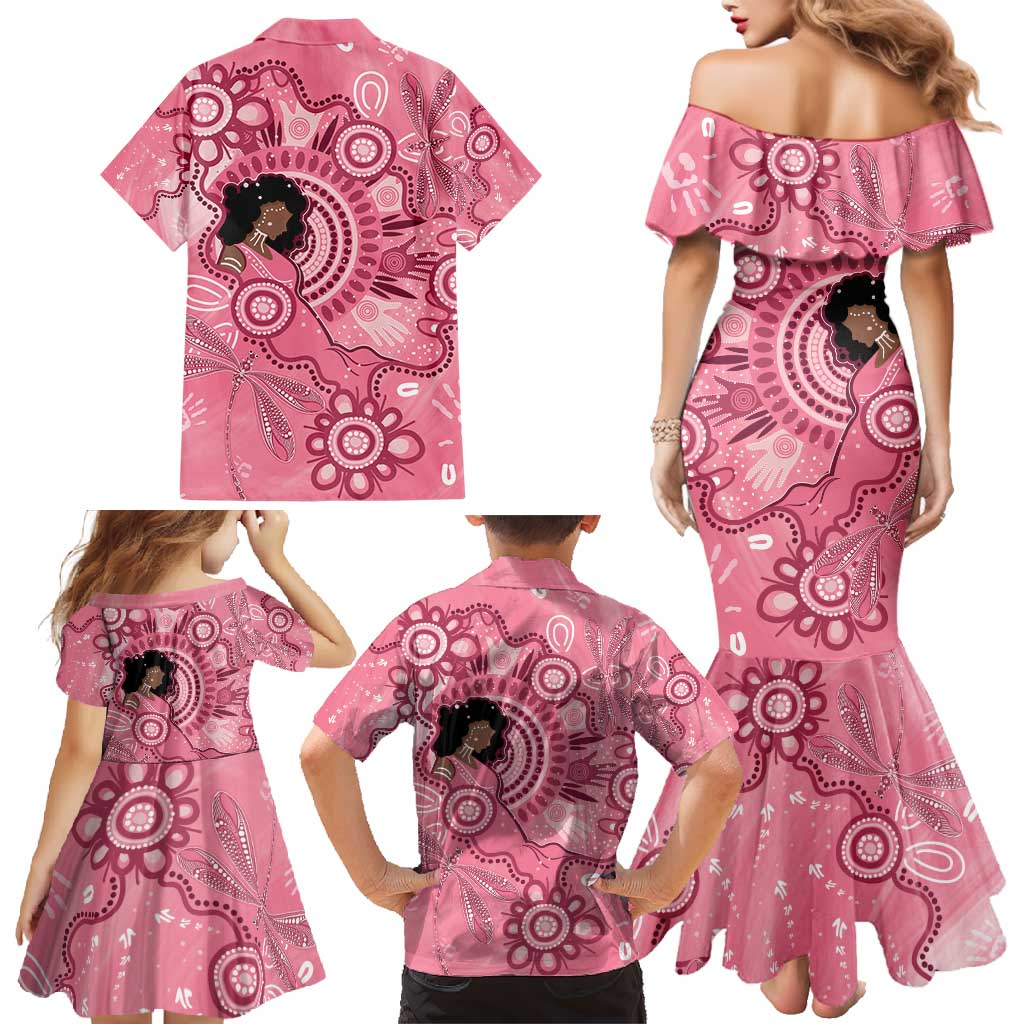 Australia Women's Day Aboriginal Family Matching Mermaid Dress and Hawaiian Shirt Mother's Love