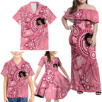 Australia Women's Day Aboriginal Family Matching Off Shoulder Maxi Dress and Hawaiian Shirt Mother's Love