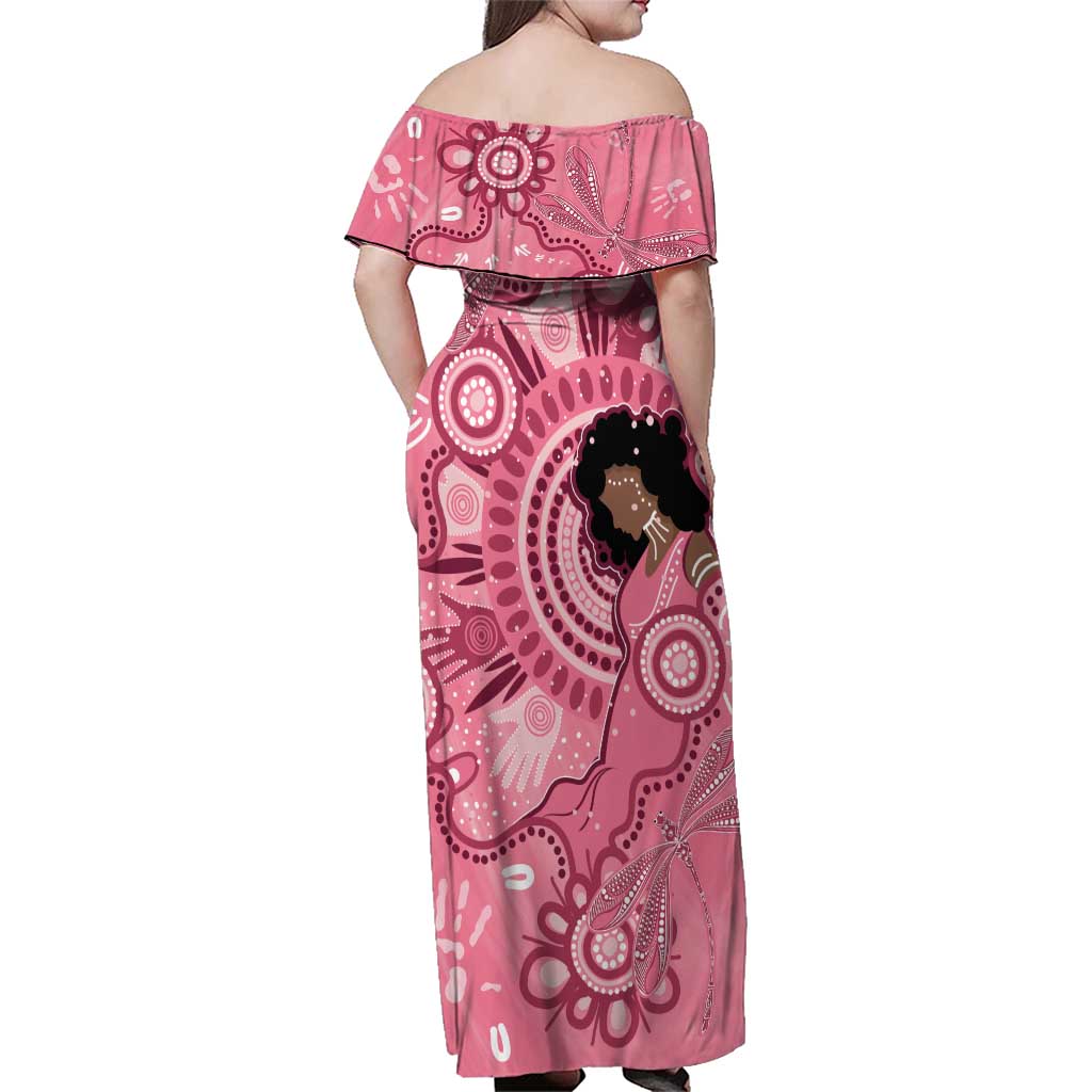 Australia Women's Day Aboriginal Family Matching Off Shoulder Maxi Dress and Hawaiian Shirt Mother's Love