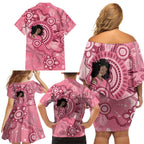 Australia Women's Day Aboriginal Family Matching Off Shoulder Short Dress and Hawaiian Shirt Mother's Love