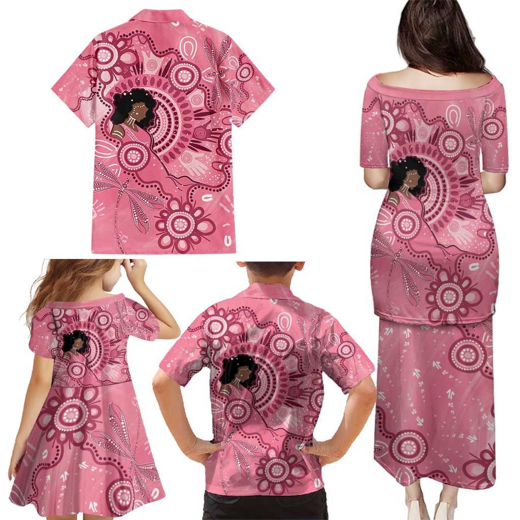 Australia Women's Day Aboriginal Family Matching Puletasi and Hawaiian Shirt Mother's Love