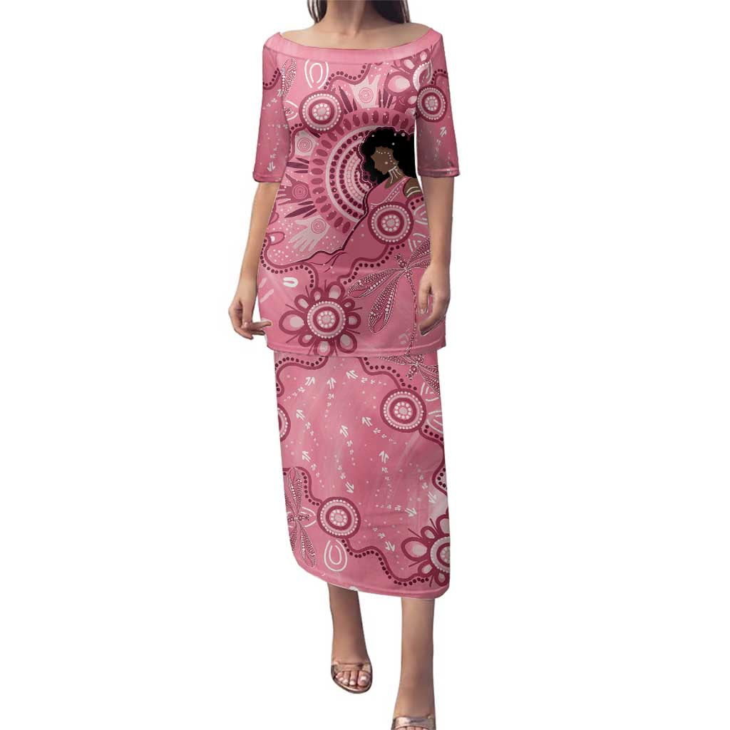 Australia Women's Day Aboriginal Family Matching Puletasi and Hawaiian Shirt Mother's Love