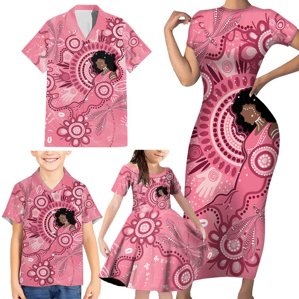Australia Women's Day Aboriginal Family Matching Short Sleeve Bodycon Dress and Hawaiian Shirt Mother's Love