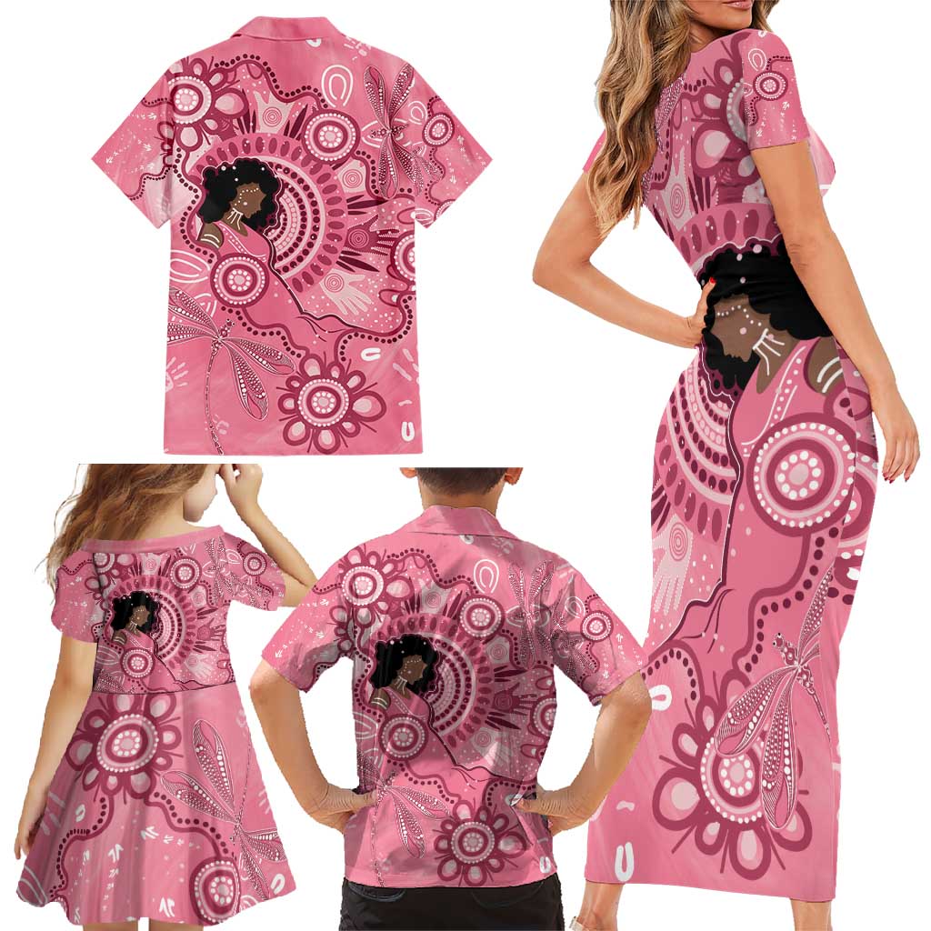Australia Women's Day Aboriginal Family Matching Short Sleeve Bodycon Dress and Hawaiian Shirt Mother's Love