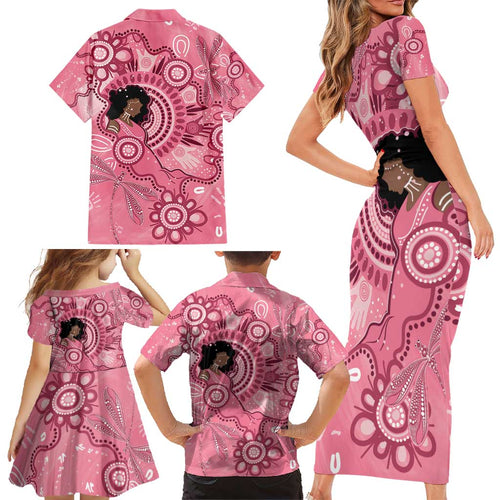 Australia Women's Day Aboriginal Family Matching Short Sleeve Bodycon Dress and Hawaiian Shirt Mother's Love