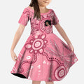 Australia Women's Day Aboriginal Kid Short Sleeve Dress Mother's Love