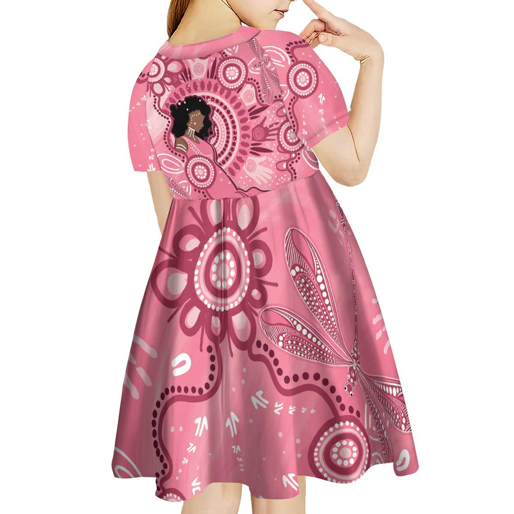 Australia Women's Day Aboriginal Kid Short Sleeve Dress Mother's Love