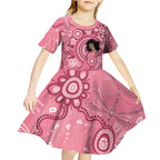 Australia Women's Day Aboriginal Kid Short Sleeve Dress Mother's Love