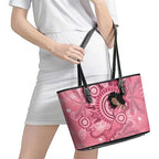 Australia Women's Day Aboriginal Leather Tote Bag Mother's Love