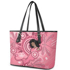 Australia Women's Day Aboriginal Leather Tote Bag Mother's Love