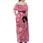 Australia Women's Day Aboriginal Off Shoulder Maxi Dress Mother's Love