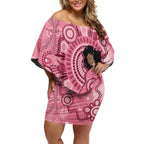 Australia Women's Day Aboriginal Off Shoulder Short Dress Mother's Love