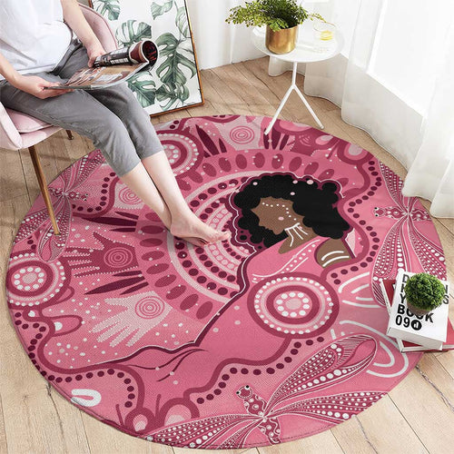 Australia Women's Day Aboriginal Round Carpet Mother's Love