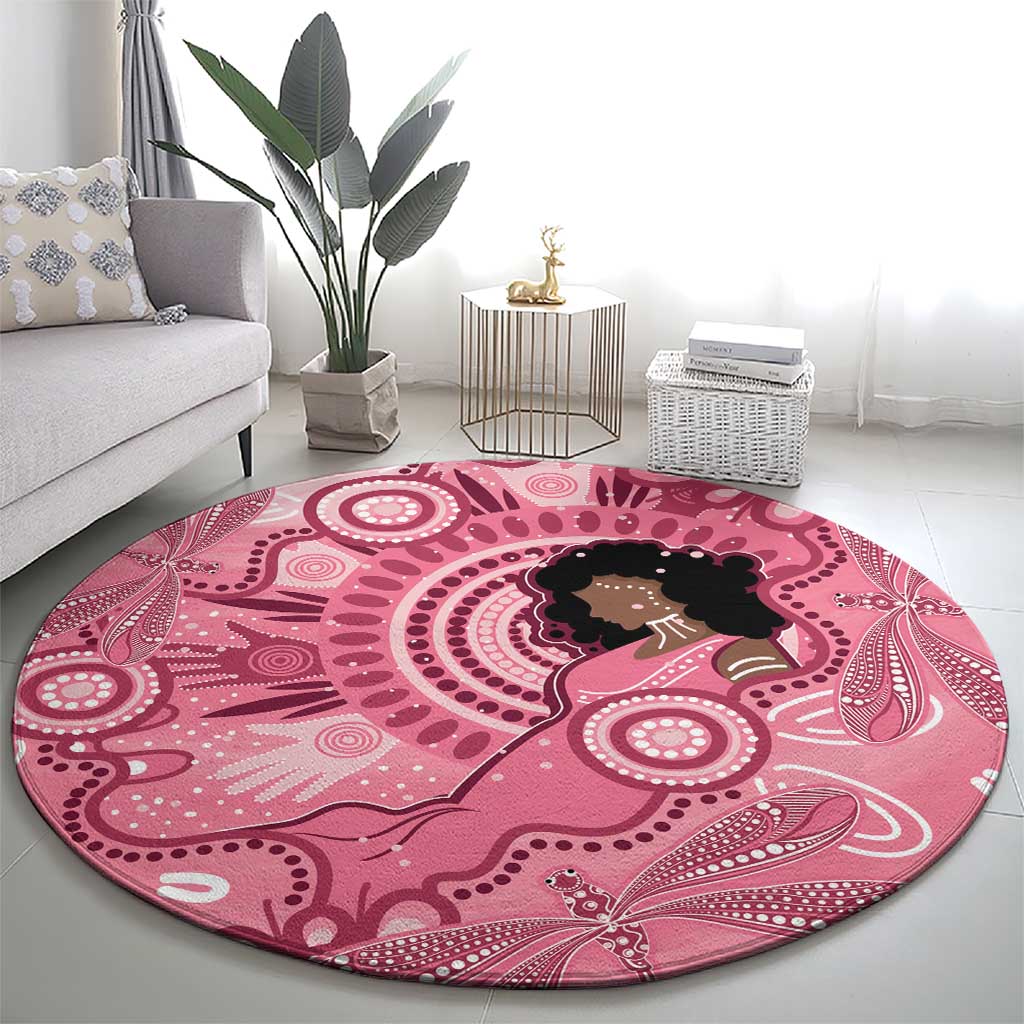 Australia Women's Day Aboriginal Round Carpet Mother's Love