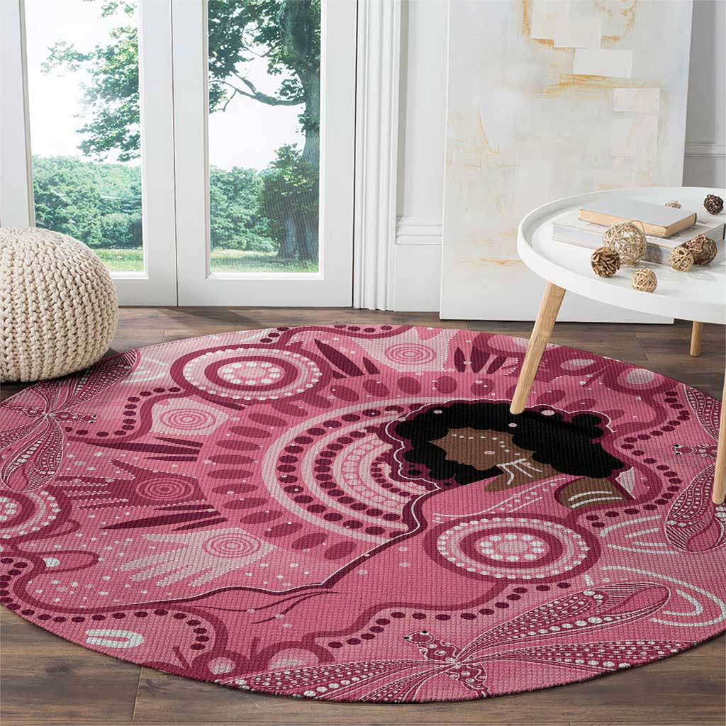 Australia Women's Day Aboriginal Round Carpet Mother's Love