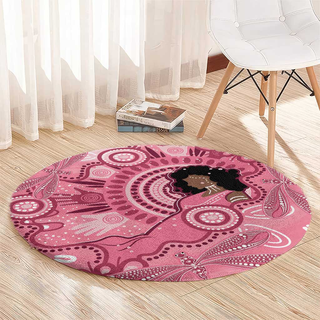 Australia Women's Day Aboriginal Round Carpet Mother's Love